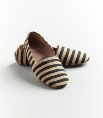 Map 4 Slip-On Flat in Striped Canvas