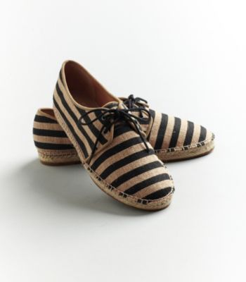 Step 2 Espadrille Flat in Striped Canvas