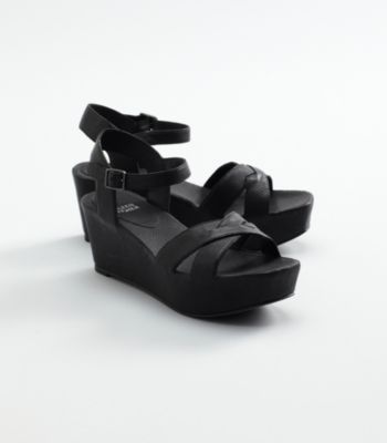 Match Wedge Sandal in Italian Washed Leather