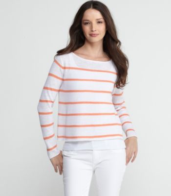Fine Gauge Linen Skinny Stripe