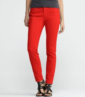 Petite Skinny Ankle Jean in Garment-Dyed Organic Cotton Stretch Twill
