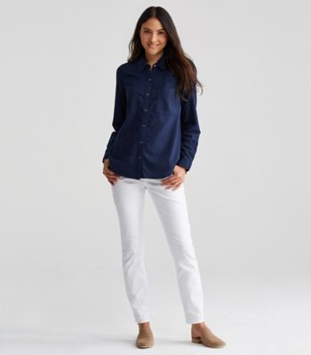 Slim Ankle Jean in Garment-Dyed Organic Stretch Twill