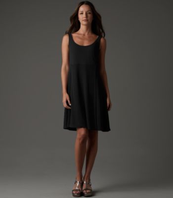 Dress with Sheer Overlay in Stretch Silk Jersey