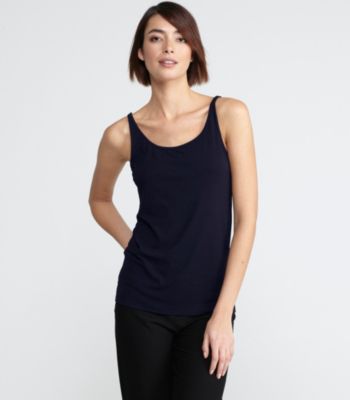 Petite Long Cami in Stretch Silk Jersey