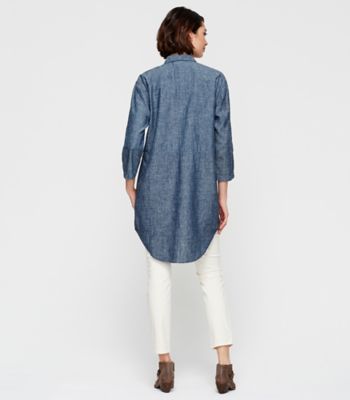 eileen fisher organic linen shirt dress