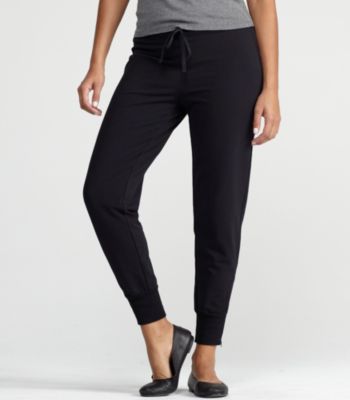 Slim Ankle Pant with Ankle Zip in Organic Stretch French Terry