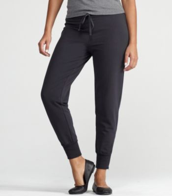 Slim Ankle Pant with Ankle Zip in Organic Stretch French Terry