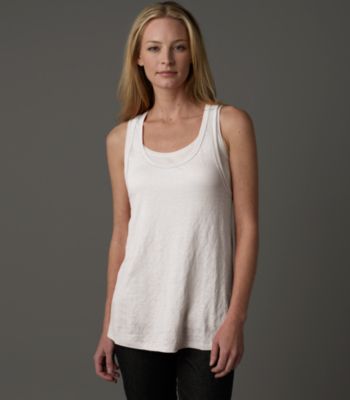 Racer-Back Tank in Linen Jersey