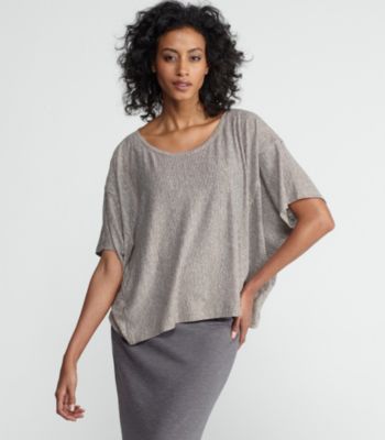 Linen Jersey with Mini Stripe