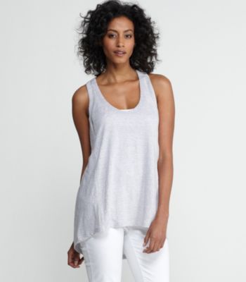 Linen Jersey with Mini Stripe
