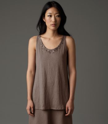 Linen Jersey with Sequins
