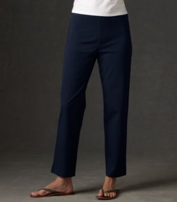 Slim Ankle Pant with Side Zip in  Stretch Cotton Twill