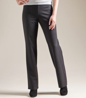 Straight-Leg Pant in Melanged Viscose Stretch Ponte