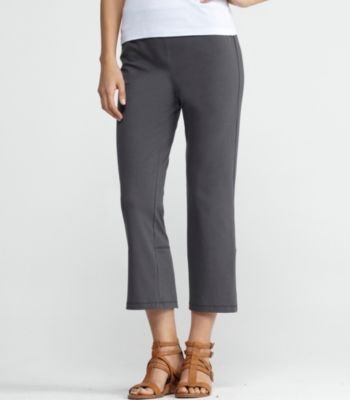 Cropped Yoga Pant with Back Slits in Organic Cotton Stretch Jersey