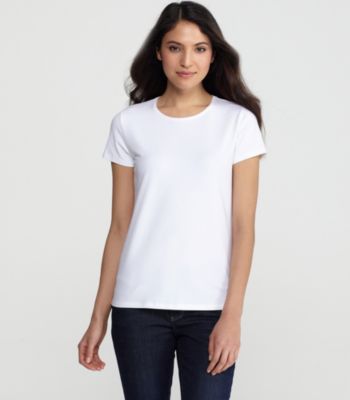 Short-Sleeve Tee in Organic Cotton Stretch Jersey