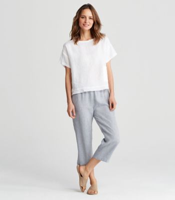 eileen fisher handkerchief linen top