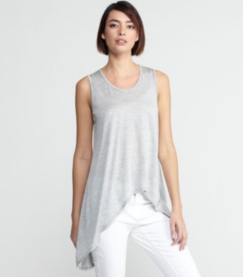 Plus Size Soft V-Neck Tank in Silk Cotton Jersey
