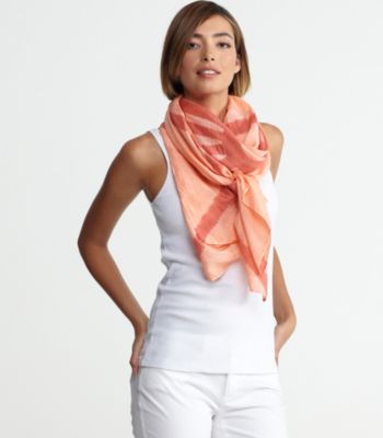 Square Scarf in Spider Web Silk Shibori