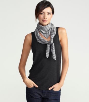 Kerchief in Striped Micromodal Doubleknit