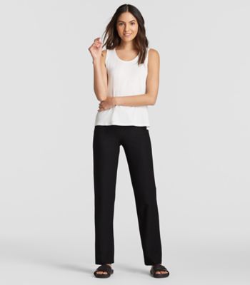 StraightLeg Pant with Yoke in Washable Stretch Crepe