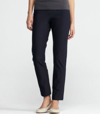 Petite Slim Ankle Pant with Yoke in Washable Stretch Crepe