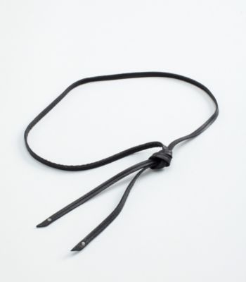 Skinny Tie Belt in Italian Leather