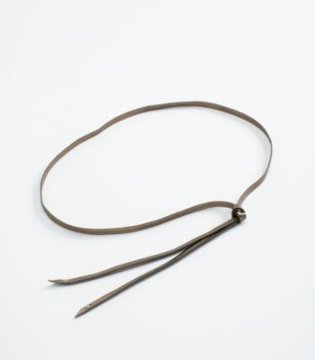 Skinny Tie Belt in Metallic Italian Leather