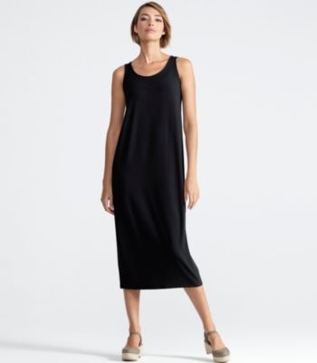 Scoop Neck Oval Tank Dress in Viscose Jersey