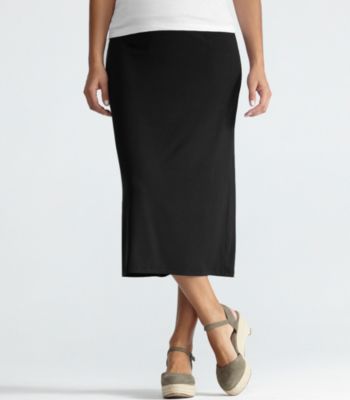 Full-Length Pencil Skirt in Viscose Jersey