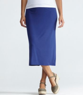 Full-Length Pencil Skirt in Viscose Jersey