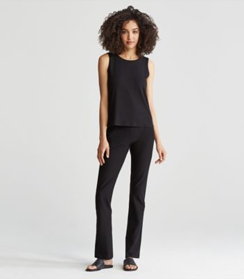 Jewel Neck Shell in Viscose Jersey