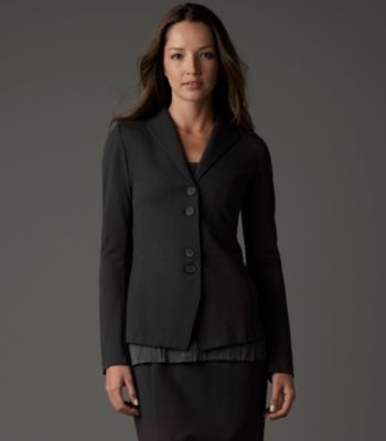 Shaped Riding Jacket in Viscose Blend Ponte