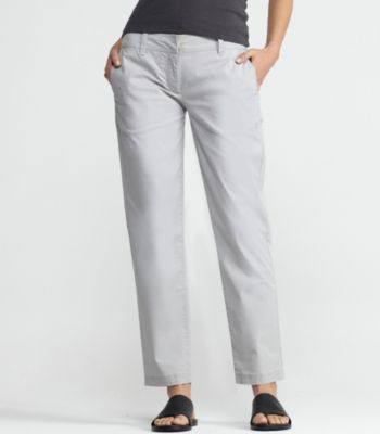 Petite Tapered Ankle Pant in Washed Cotton Tencel Twill