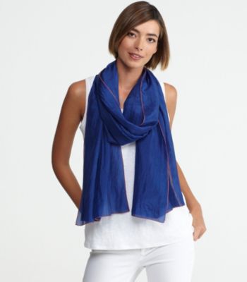 Wrap with Color Edging in Whisper Silk