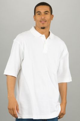Man Alive Men's Solid Pique SS 