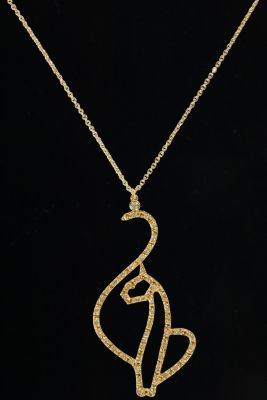 Baby Phat Jewelry Baby Phat Ladies Big Stone Cat Necklace