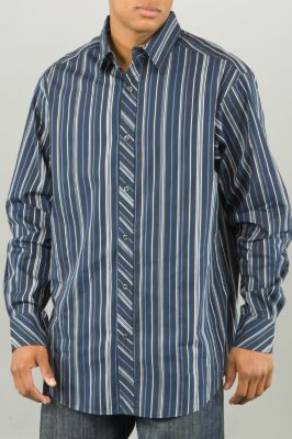 Sean John Footwear Sean John Mens Preppy Stripe Shirt