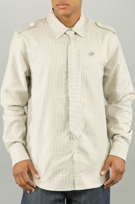 Sean John Footwear Sean John Mens Houndstooth Tied Shirt