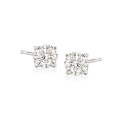 .50 ct. t.w. Round Diamond Stud Earrings In 14kt White Gold &mdash; Alt Image 1