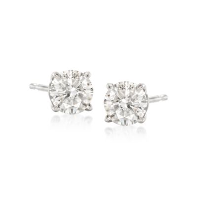 .75 ct. t.w. Round Diamond Stud Earrings In 14kt White Gold &mdash; Alt Image 1