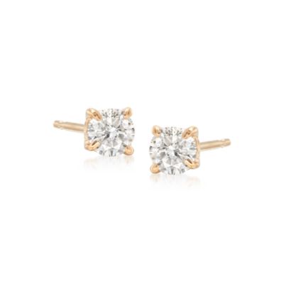 .33 ct. t.w. Brilliant-Cut Diamond Stud Earrings In 14kt Yellow Gold  &mdash; Alt Image 1