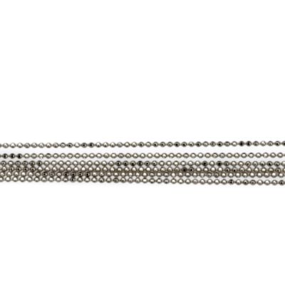 14kt Italian White Gold 6-Strand 1mm Beaded Necklace &mdash; Alt Image 2