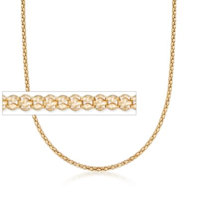 14kt Italian Yellow Gold Popcorn Necklace &mdash; Alt Image 1