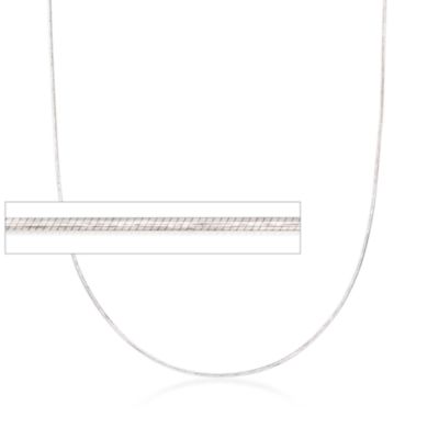 14kt White Gold 1mm Snake Chain Necklace &mdash; Alt Image 1