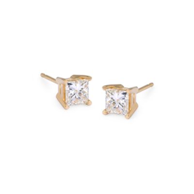 .33 ct. t.w. Princess-Cut Diamond Studs In 14kt Yellow Gold  &mdash; Alt Image 1