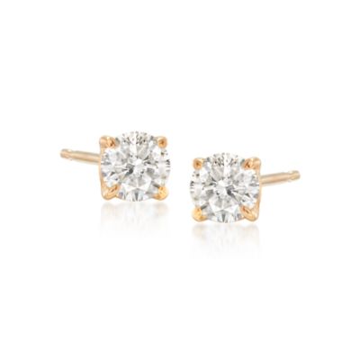 .50 ct. t.w. Round Diamond Stud Earrings In 14kt Yellow Gold &mdash; Alt Image 1