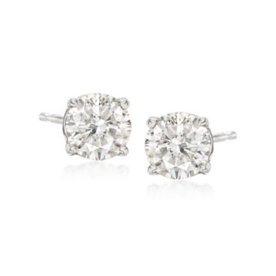1.00 ct. t.w. Brilliant-Cut Diamond Stud Earrings In 14kt White Gold  &mdash; Alt Image 1