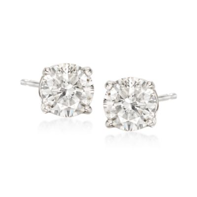 1.50 ct. t.w. Round Diamond Stud Earrings In 14kt White Gold &mdash; Alt Image 1