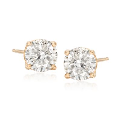 1.50 ct. t.w. Brilliant-Cut Diamond Stud Earrings In 14kt Yellow Gold  &mdash; Alt Image 1