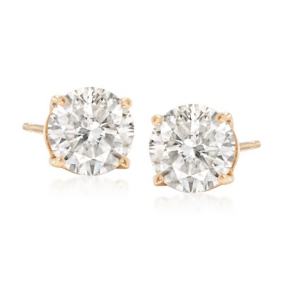 2.00 ct. t.w. Brilliant-Cut Diamond Stud Earrings In 14kt Yellow Gold &mdash; Alt Image 1